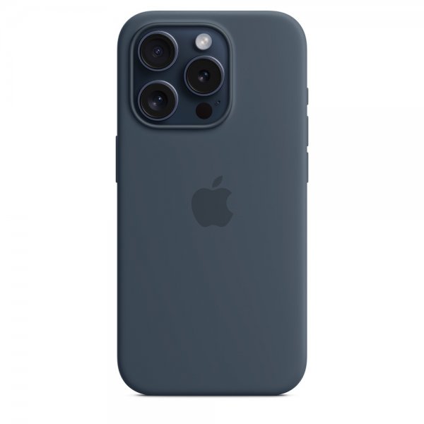 Apple Original iPhone 15 Pro Max Deksel Silikon MagSafe Stormblå