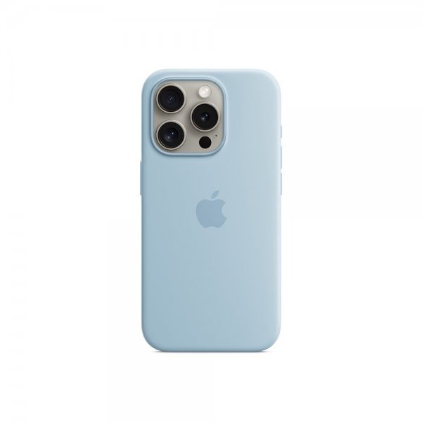 Apple Original iPhone 15 Pro Deksel Silicone Case MagSafe Light Blue