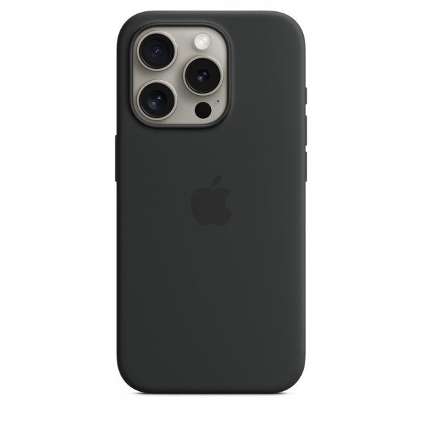 Apple Original iPhone 15 Pro Deksel Silikon MagSafe Svart