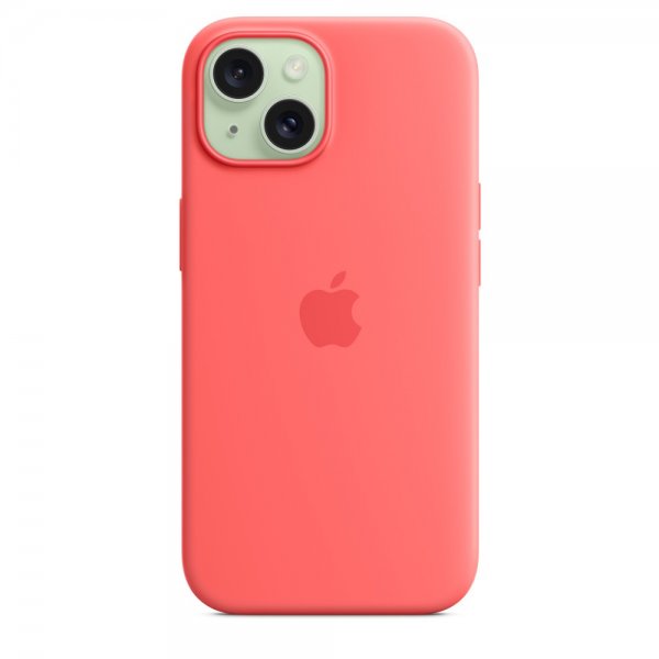 Apple Original iPhone 15 Deksel Silikon MagSafe Guava