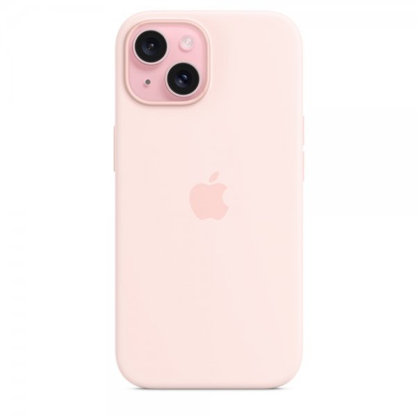 Apple Original iPhone 15 Deksel Silikon MagSafe Lys rosa