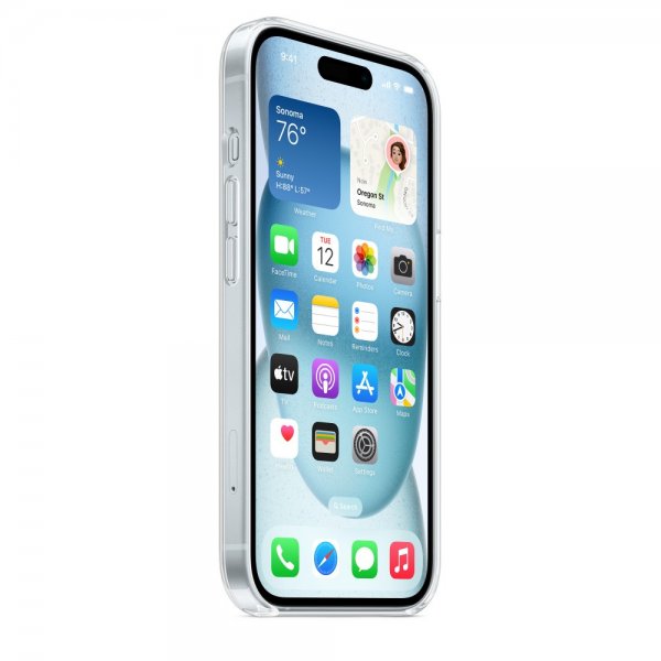 Apple Original iPhone 15 Deksel Transparent MagSafe Klar