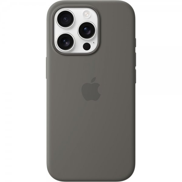 Apple Original iPhone 16 Pro Deksel Silikon Deksel MagSafe Stone Gray