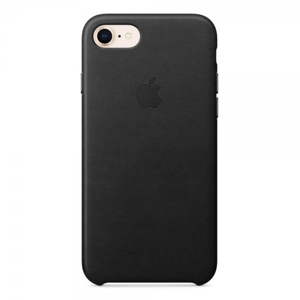 Apple Original iPhone 8 Deksel Leather Case Svart