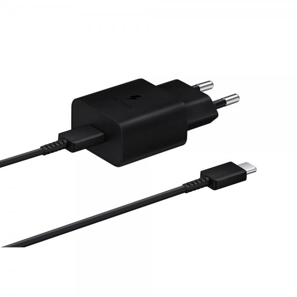 Samsung Original Lader 15W PD Power Adapter med USB-C Kabel Svart
