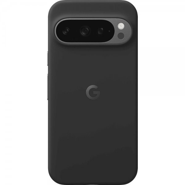 Google Original Pixel 9/Pixel 9 Pro Deksel Silikon Obsidian