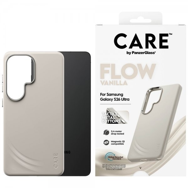 CARE by PanzerGlass Samsung Galaxy S26 Deksel Flow MagSafe Vanilla