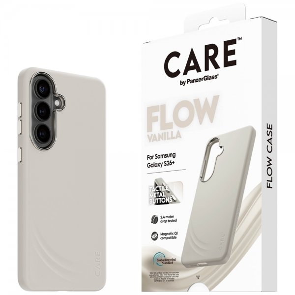 CARE by PanzerGlass Samsung Galaxy S26 Plus Deksel Flow MagSafe Vanilla