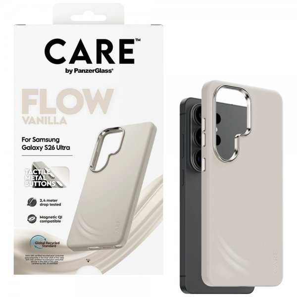 CARE by PanzerGlass Samsung Galaxy S26 Ultra Deksel Flow MagSafe Vanilla