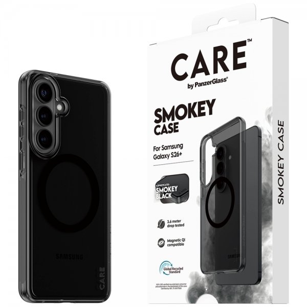 CARE by PanzerGlass Samsung Galaxy S26 Plus Deksel Smokey MagSafe Svart
