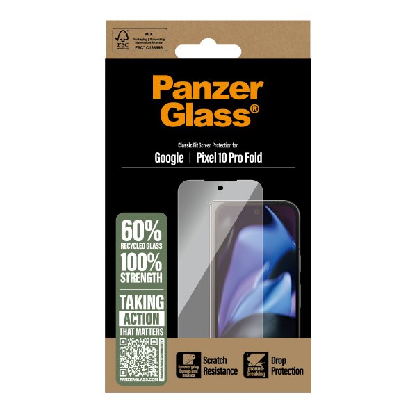 PanzerGlass Google Pixel 10 Pro Fold Skjermbeskytter Classic Fit