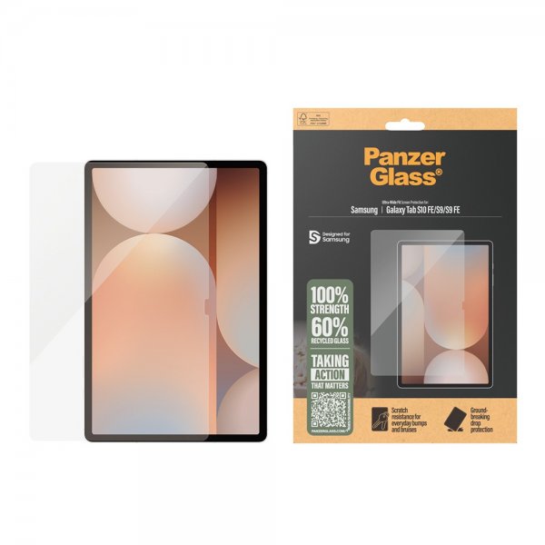 PanzerGlass Samsung Galaxy Tab S9/S9 FE/S10 FE Skjermbeskytter Ultra-Wide Fit