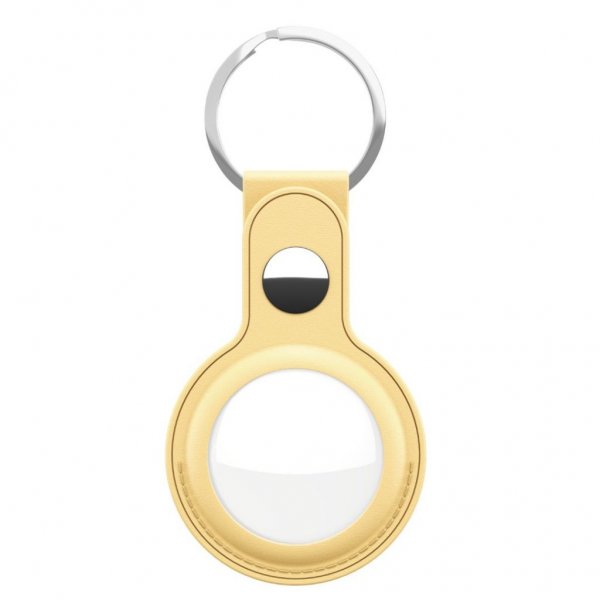 KeyBudz AirTag Holder Skinn Gul