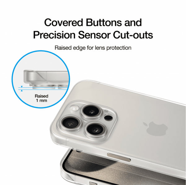Just Mobile iPhone 15 Pro Deksel TENC Slim Fit Frost