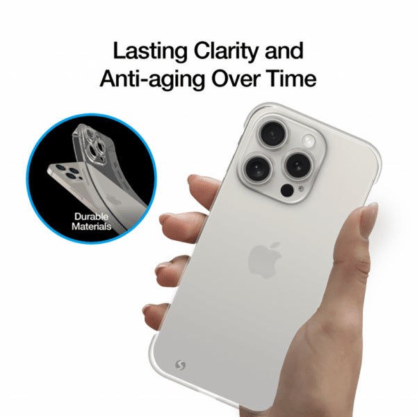 Just Mobile iPhone 15 Pro Deksel TENC Slim Fit Frost