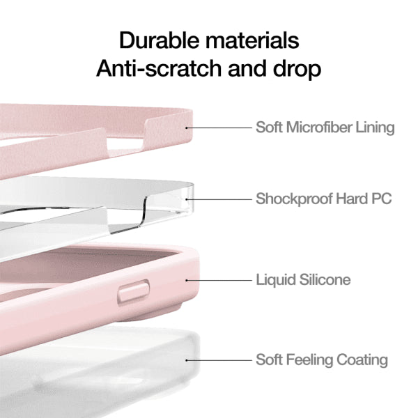 Just Mobile iPhone 14 Deksel TENC Silicone MagSafe Rosa