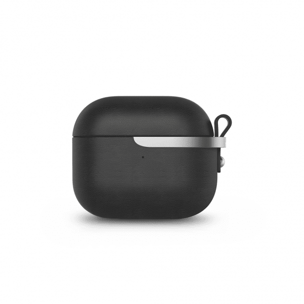 Moshi Pebbo Luxe AirPods 3 Deksel PU Skinn Sort