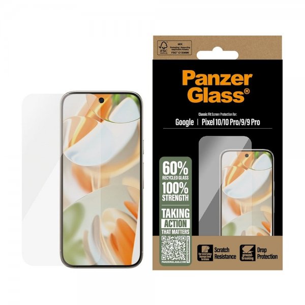 PanzerGlass Google Pixel 9/9 Pro/Pixel 10/10 Pro Skjermbeskytter Classic Fit