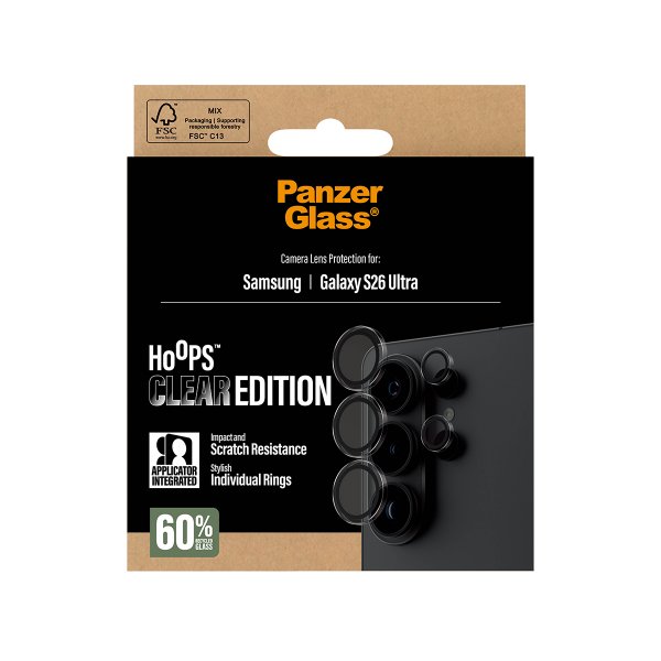 PanzerGlass Samsung Galaxy S26 Ultra Kamerabeskytter Hoops Transparent