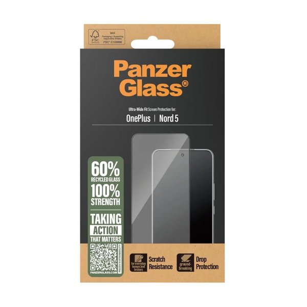 PanzerGlass OnePlus Nord 5 Skjermbeskytter Ultra-Wide Fit