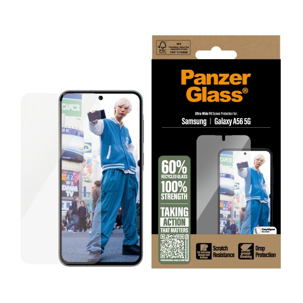 PanzerGlass Samsung Galaxy A56 Skjermbeskytter Ultra-Wide Fit EasyAligner