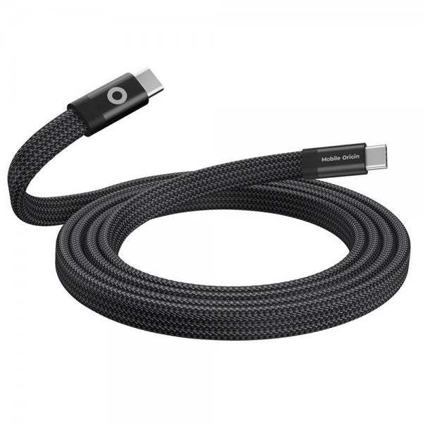 Mobile Origin Flat Kabel Magnetic USB-C to USB-C 1m Svart