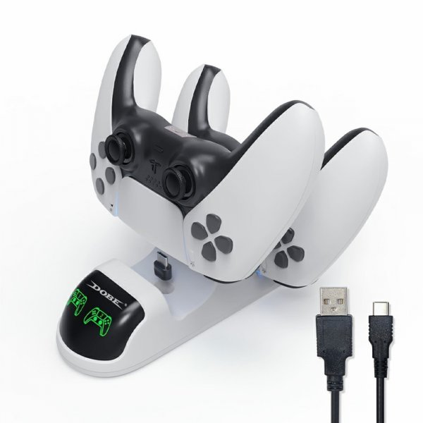 Dobe PlayStation 5 ladestasjon for to kontroller.