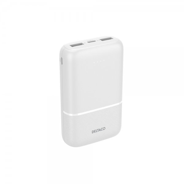 Deltaco Powerbank 10 000 mAh Hvit