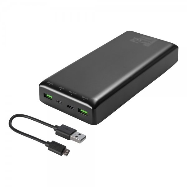Deltaco Powerbank 30 000 mAh Fast Charge Svart