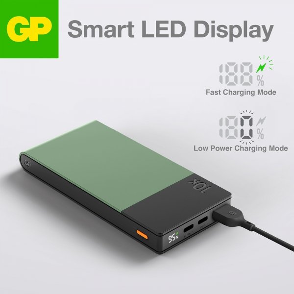 GP Powerbank M2+ 10 000 mAh Grønn