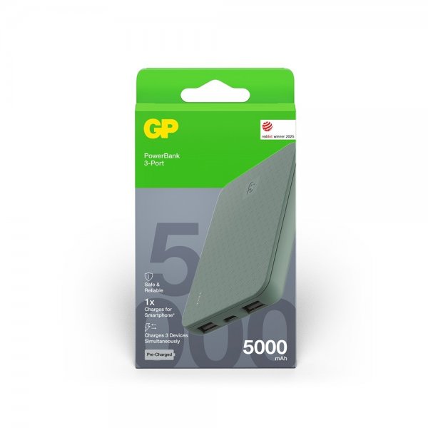 GP Powerbank Plus 5000 mAh Grønn