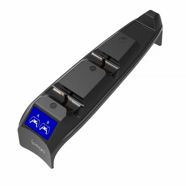 Ipega PS5 Slim toppmontert kontrollerlader med hodetelefonholder
