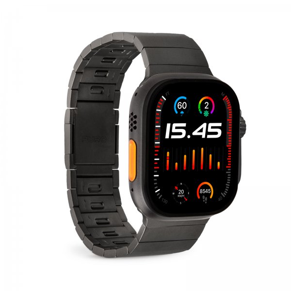 Puro Apple Watch 44/45/46mm/Ultra 49mm Armbånd Titan Svart