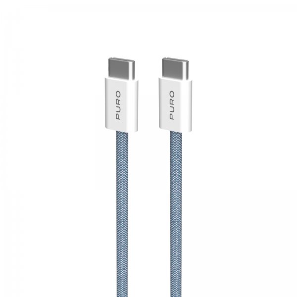 Puro Kabel Fabrik 2.0 60W USB-C til USB-C 1.5m Blue Lagoon