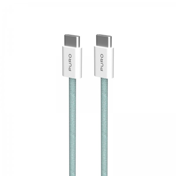 Puro Kabel Fabrik 2.0 60W USB-C til USB-C 1.5m Island Mist