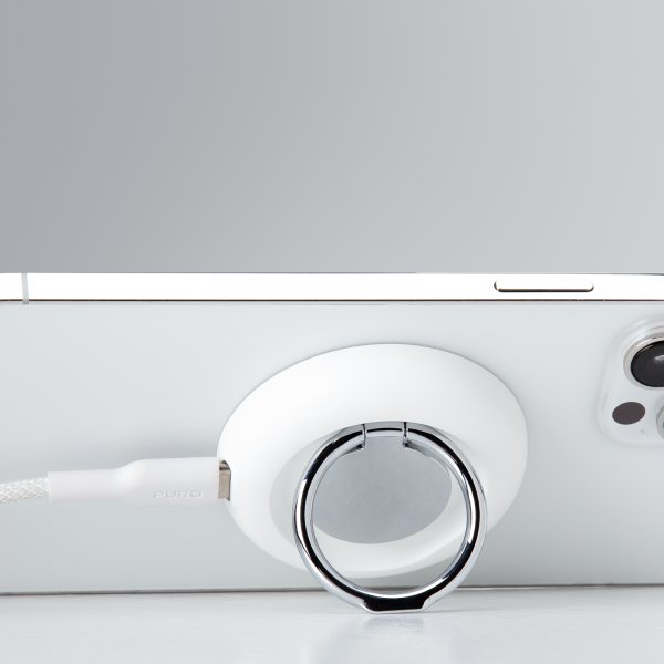 Puro Trådløs lader Mag Loop Pro Ring Stand MagSafe Hvit