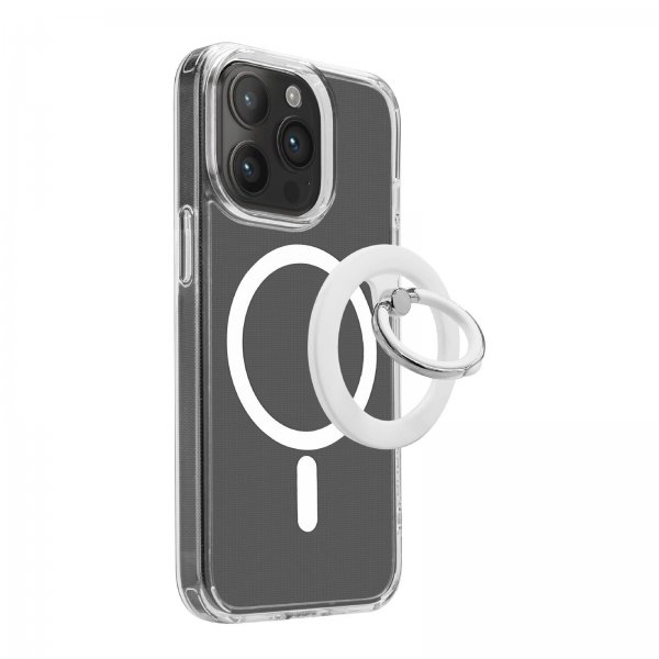 Puro MagSafe Telefon Ring Mag Loop Ring Stand Hvit