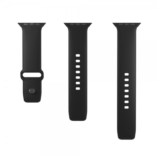 Puro Apple Watch 44/45/46mm/Apple Watch Ultra Armbånd ICON Silicone Band Svart