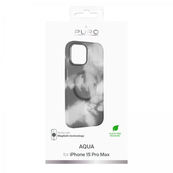 Puro iPhone 15 Pro Max Deksel Aqua Sølv