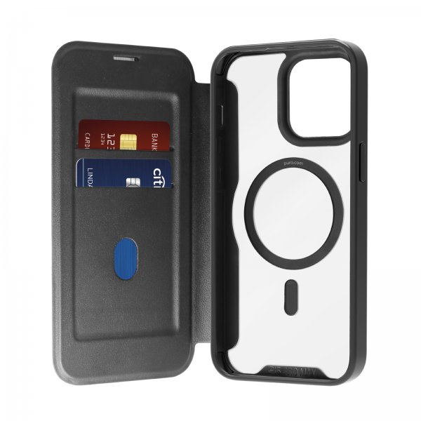 Puro iPhone 15 Pro Max Etui Book Mag Svart