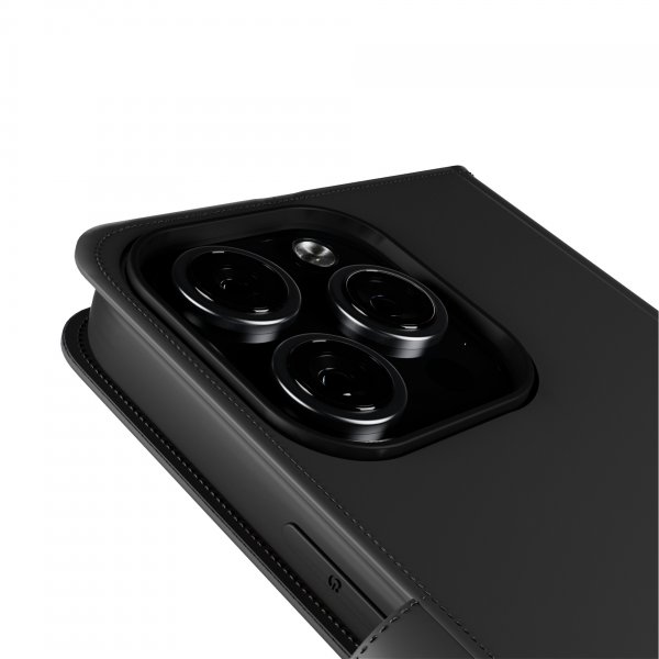 Puro iPhone 16 Pro Etui Wallet Stand Svart