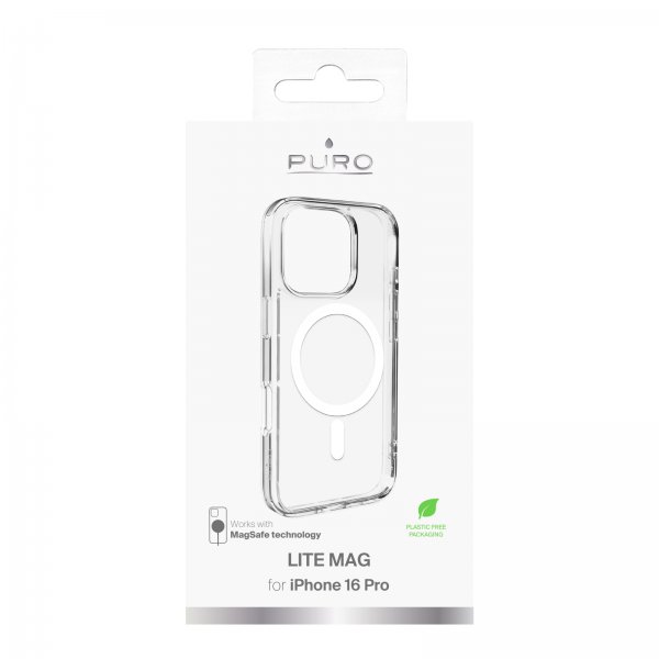 Puro iPhone 16 Pro Deksel Lite Mag Transparent
