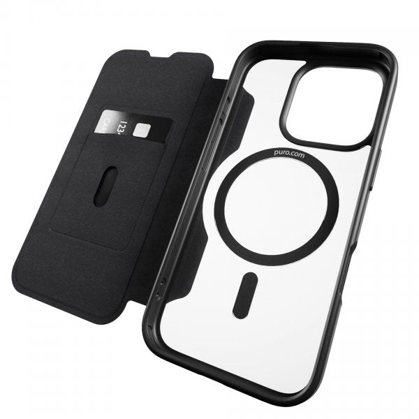 Puro iPhone 16 Pro Max Etui Book Mag 2 Svart