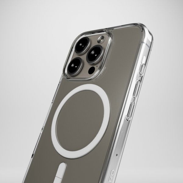 Puro iPhone 16 Pro Max Deksel Impact Clear D3O MagSafe Transparent