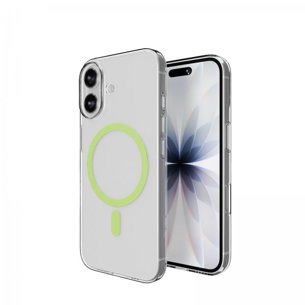 Puro iPhone 17 Deksel Lite Mag Transparent Grønn