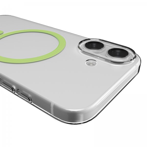 Puro iPhone 17 Deksel Lite Mag Transparent Grønn