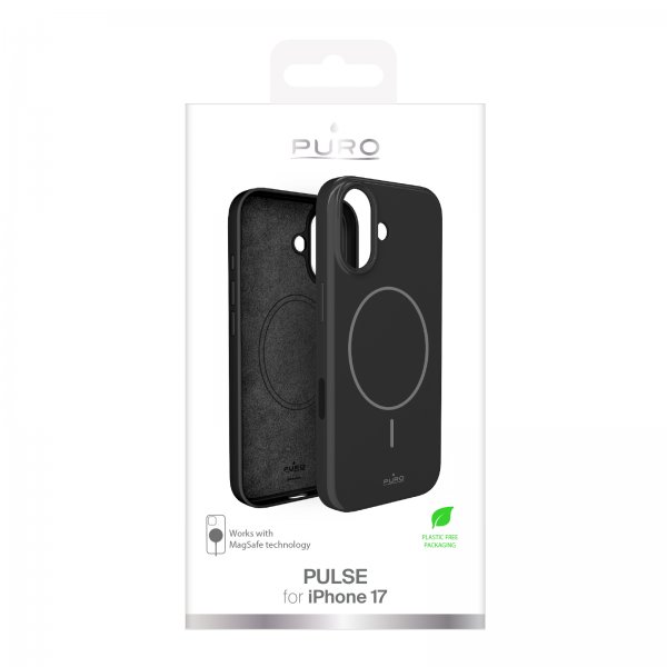 Puro iPhone 17 Deksel Pulse MagSafe Svart