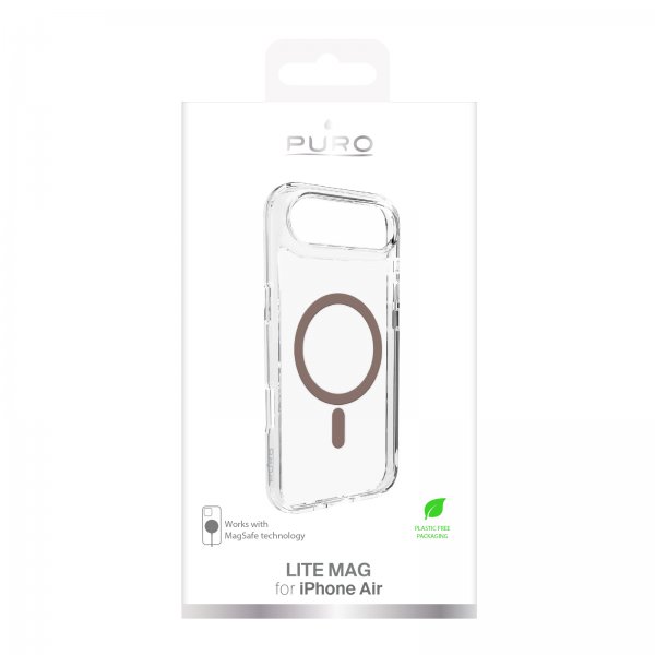 Puro iPhone Air Deksel Lite Mag Transparent Brun