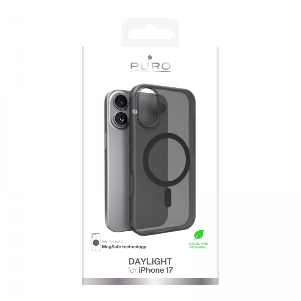 Puro iPhone 17 Deksel Daylight MagSafe Svart