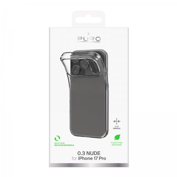 Puro iPhone 17 Pro Deksel Nude Transparent